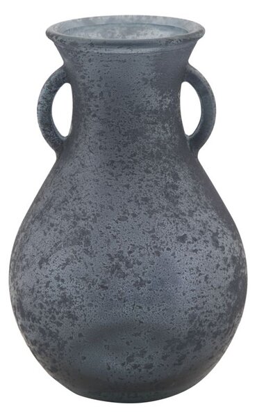 Vaza AMPHORA, sticla reciclata, albastra, (cm) O 15X24