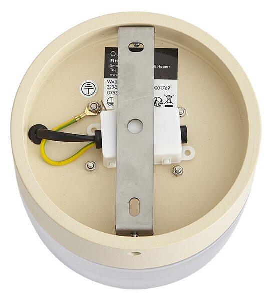 Lampă de perete de design bej cu sticlă opal IP44 - Michele