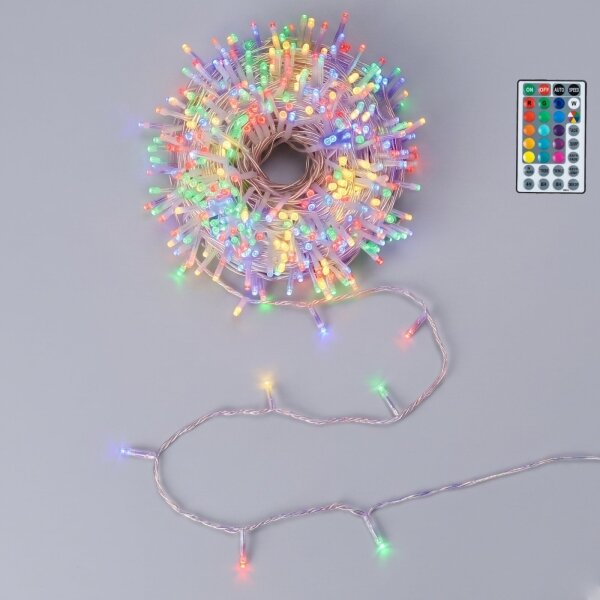 Aigostar -LED Instalație luminoasă de exterior pentru Crăciun 100xLED/7 funcții 4xAA 10,3m IP44 multicoloră