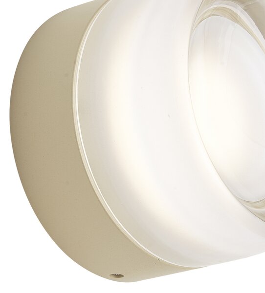 Lampă de perete de design bej cu sticlă opal IP44 - Michele