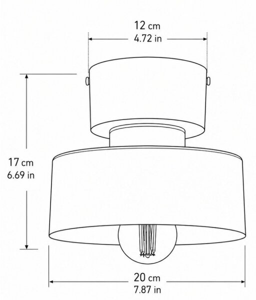 Lampă de tavan IGNIA 1xE27/60W/230V maro/auriu