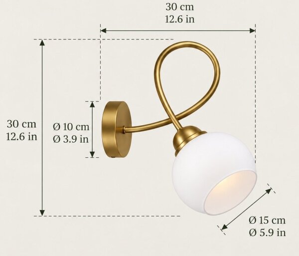 Lampă de perete BAROC 1xE14/40W/230V aurie
