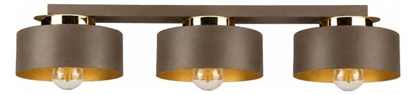 Plafonieră IGNIA 3xE27/60W/230V maro/auriu