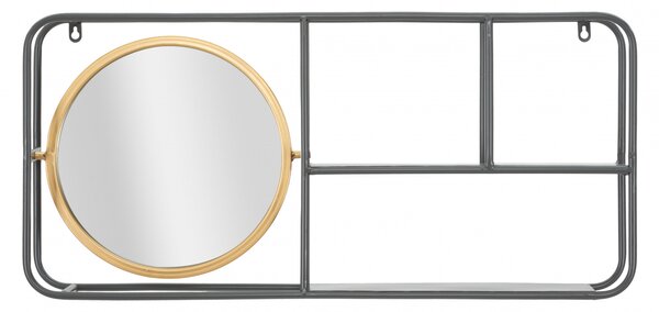 Oglinda rotunda cu rafturi INDUSTRY CM 74,5X12X35, Mauro Ferretti