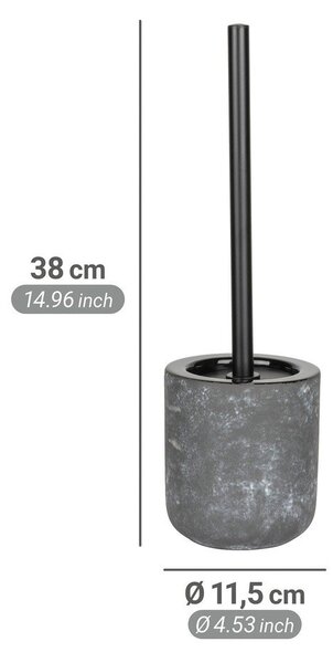 Perie de WC gri din ceramică Sacile – Wenko