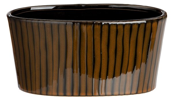 Ghiveci Tigre, ceramica, maro, 21,5x11x10,5 cm
