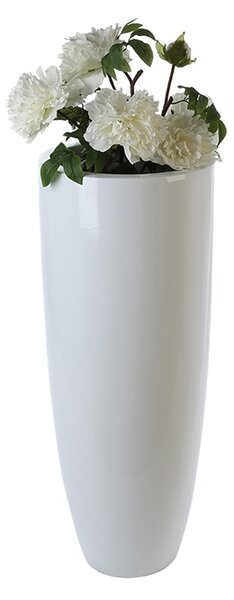 Suport ghiveci Konus, rasina fibra de sticla, alb, 92x36 cm
