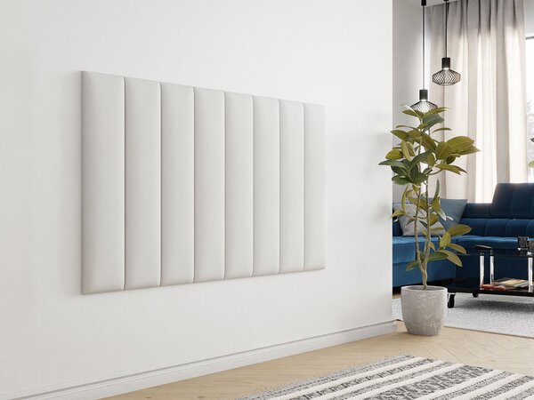 Panou de perete tapițat Pazara 80x20 (piele ecologică soft 017 (Alb). 1054188