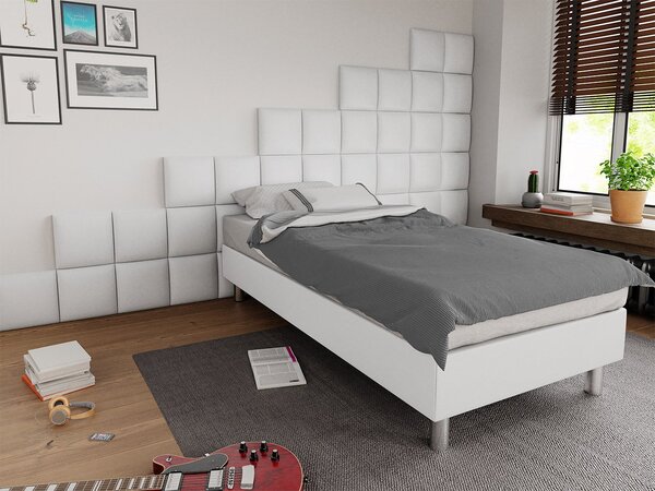 Panou de perete tapițat Pazara 30x30 (piele ecologică soft 017 (Alb). 1054239