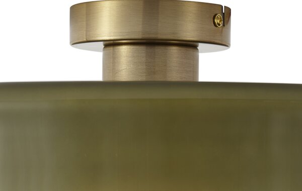Plafonieră retro bronz cu sticlă verde - Jina