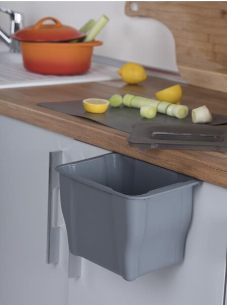 Cos gunoi suspendat model JOKER, 5 l, finisaj antracit