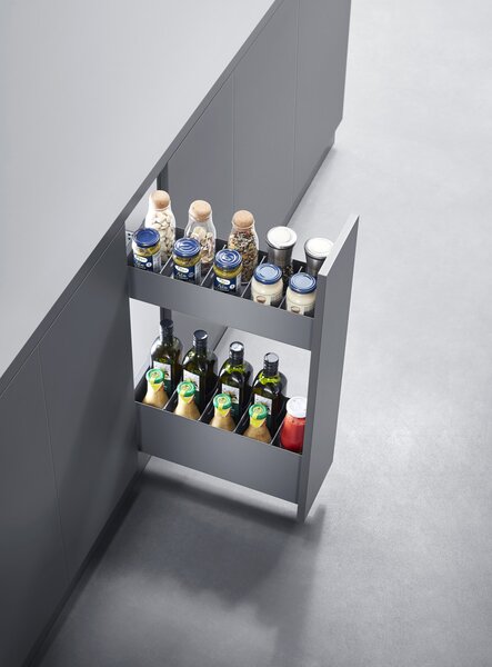 Cos jolly Preciso, laterale metalice tip box, pentru corp de 150 | 200 mm, finisaj antracit