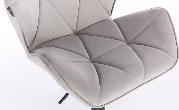 HR111W Scaun Catifea Verde Velur cu Bază Neagra