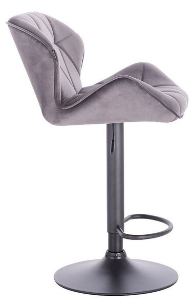 HR111W Scaun Catifea Grafit Velur cu Bază Neagra