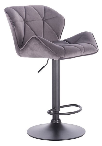 HR111W Scaun Catifea Grafit Velur cu Bază Neagra