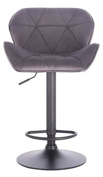 HR111W Scaun Catifea Grafit Velur cu Bază Neagra