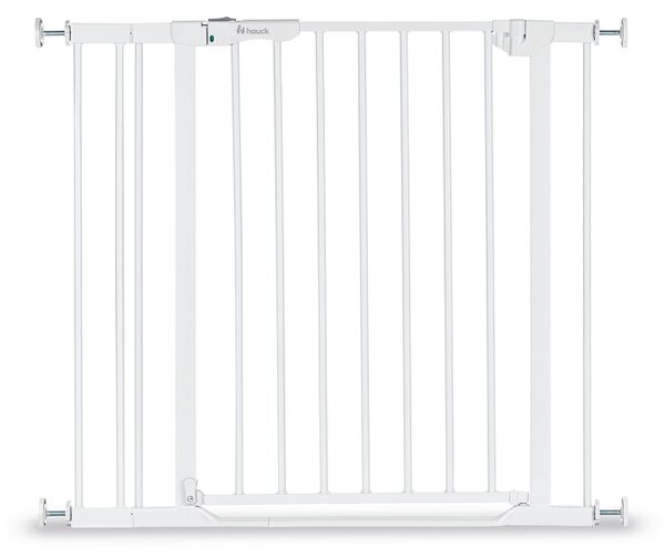 Poarta siguranta Hauck, Clear Step Autoclose 2 White, 75-80 cm, Cu extensie + 9 cm, 84-89cm, Inchidere magnetica automata din ambele parti