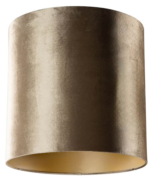 Abajur din catifea bronz cu interior auriu 40/40/40