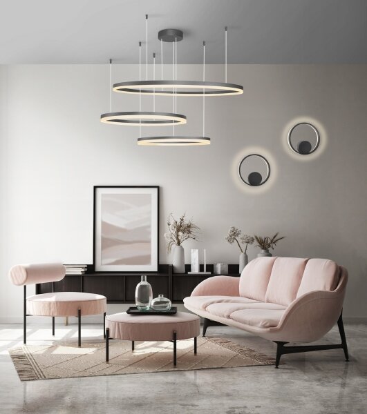 Lustră LED pe cablu HALO LED/130W/230V neagră Azzardo AZ4707