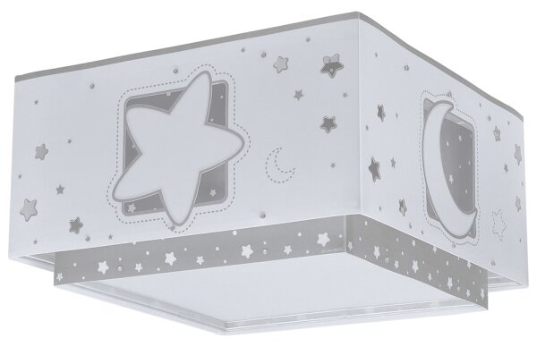 Plafonieră pentru copii MOONLIGHT 2xE27/60W/230V gri Dalber 63236E