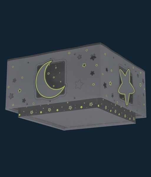 Plafonieră pentru copii MOONLIGHT 2xE27/60W/230V gri Dalber 63236E