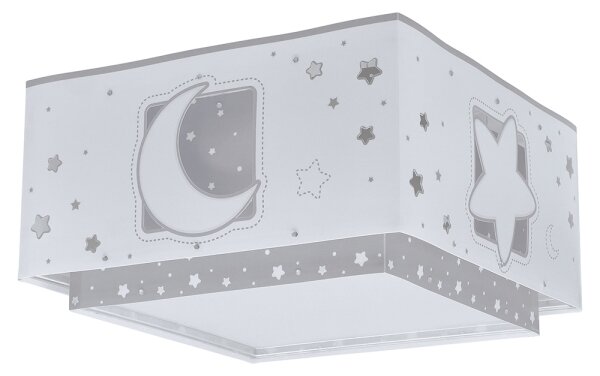 Plafonieră pentru copii MOONLIGHT 2xE27/60W/230V gri Dalber 63236E
