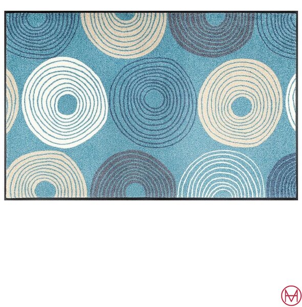 Covor wash&dry albastru cercuri 75/120 cm
