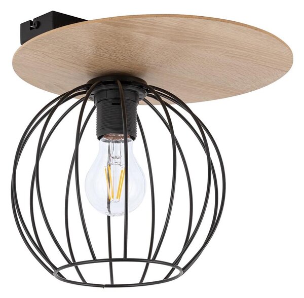 Lustră aplicată CYBER 1xE27/60W/230V lemn/neagră