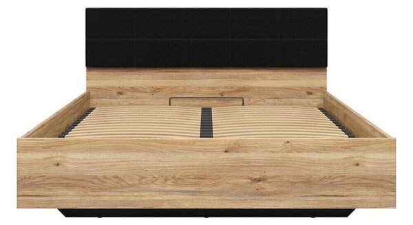 Pat Livdela 101Dublu, Maro deschis, 160x200, PAL laminat, Tapiterie, Somiera patSomiera pat, 17x21x10cm