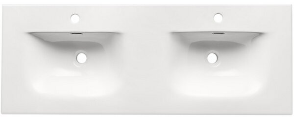 Comad Sky lavoar 121x46 cm dreptunghiular încastrat-dublă alb luciu SKY120D-8099