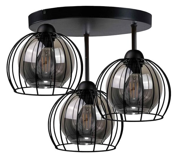 Lustră aplicată SOLO BLACK 3xE27/60W/230V d. 30 cm