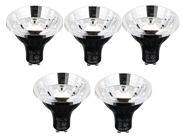Set 5 becuri Bec LED inteligent GU10 reglabil AR70 6W 500lm 2200-6500K