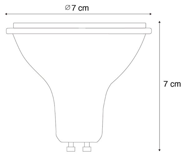Set 5 becuri Bec LED inteligent GU10 reglabil AR70 6W 500lm 2200-6500K