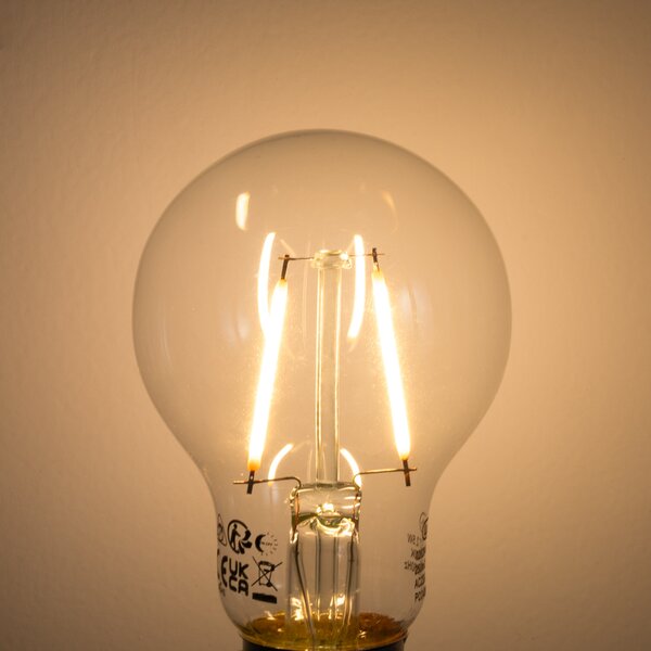 Set de 5 becuri LED E27 A60 cu senzor crepuscular 2,5W 250 lm 2200K