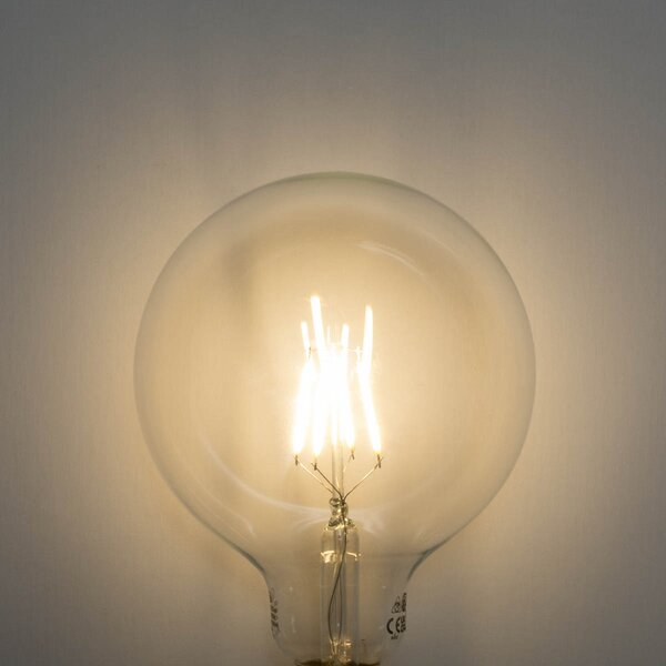 Set de 5 becuri LED E27 reglabile G125 5W 450 lm 3000K