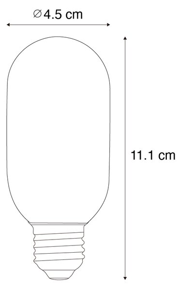 Set 5 becuri Bec LED E27 reglabil auriu T45 4W 300 lm 2200K