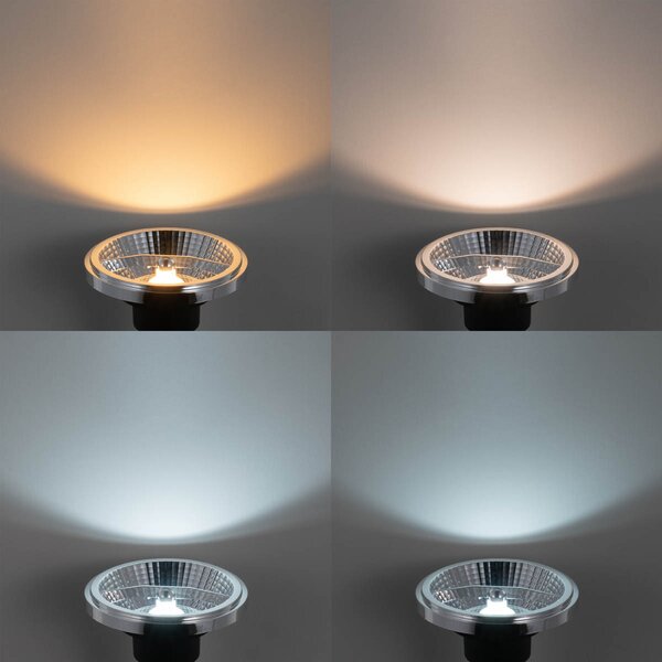 Set de 5 becuri LED inteligente GU10, reglabile, AR111 10W 800 lm 2200 - 6500K