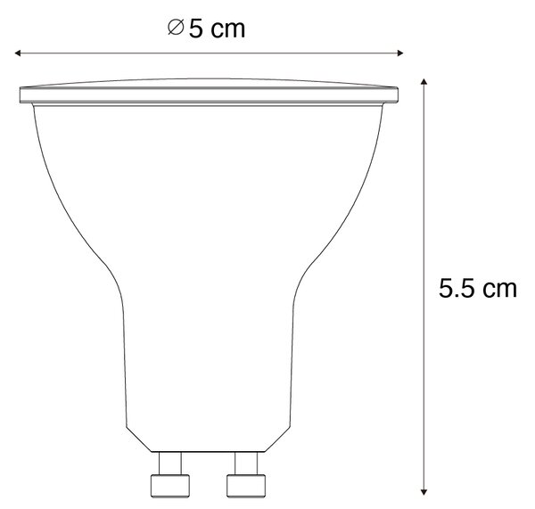 Set de 5 becuri LED GU10 cu senzor crepuscular 3W 200 lm 2700K