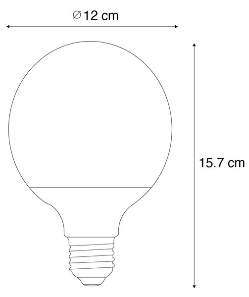Bec LED inteligent E27 G120 mat RGBW 9W 806 lm 2700-6500K