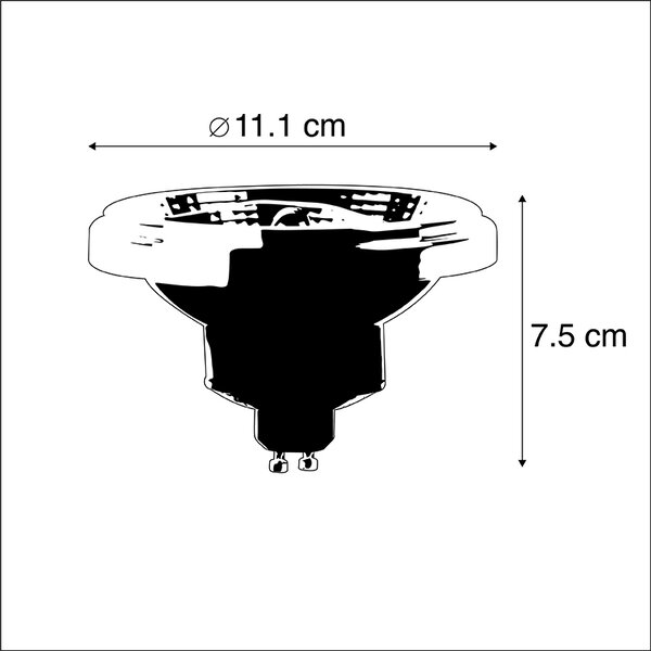 Set de 5 becuri LED GU10 AR111 11W 820lm 3000K