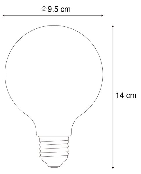 Bec inteligent E27 LED reglabil G95 4.9W 320 lm 2500K Zigbee
