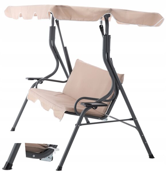 Balansoar De Gradina, Dimensiune 170 x 110 x 153 cm, Cu Suport Pahar