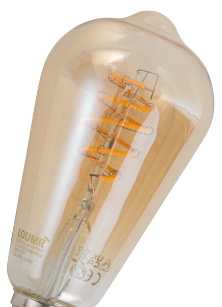 Set de 5 becuri LED inteligente E27, reglabile, ST64, culoarea chihlimbarului, 4,9 W, 320 lm, 2500 K, Zigbee