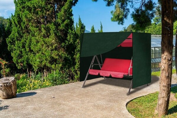 Husa protectie balansoar, leagan, cu fermoar, 215 x 150 x 145 cm, Verde