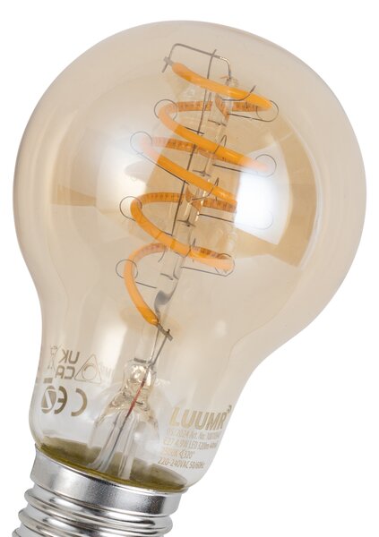 Set de 5 becuri LED inteligente E27, reglabile, A60, chihlimbar, 4,9 W, 320 lm, 2500 K, Zigbee