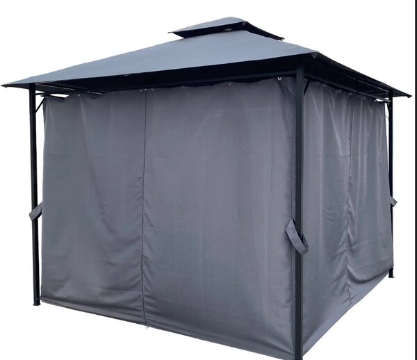 Pavilion De Gradina, Dimensiune 3 x 3 m, Culoare Gri