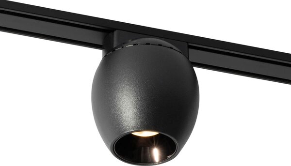 Spot modern negru pentru sistem de șine monofazat 6W 3000K - Magnetic Zagaye