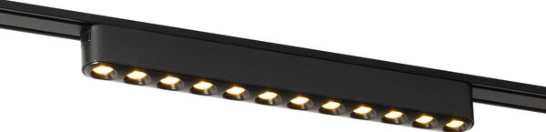 Plafonieră neagră modernă pentru sistem de șine monofazat 12W 3000K - Magnetic Puntua