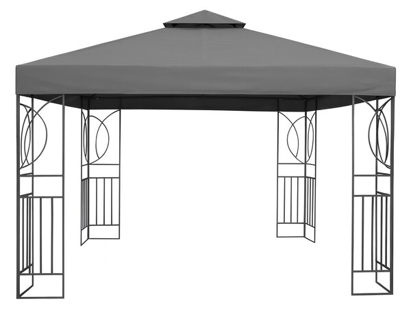 Pavilion De Gradina, Dimensiune 3 x 3 m, Cu 4 Plasa de Tantari, Culoare Gri