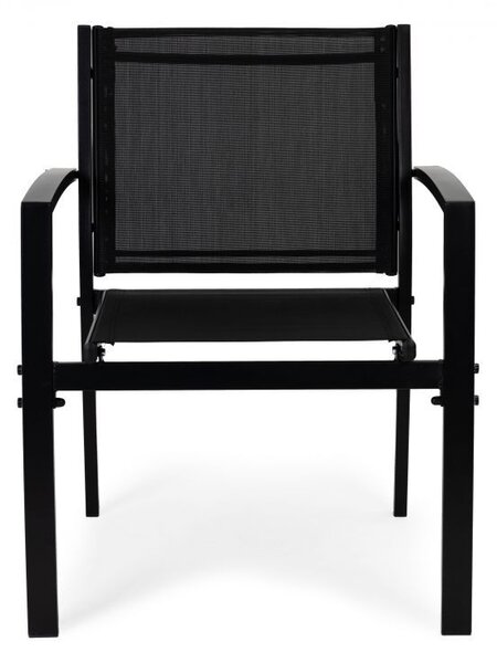 Set masa de gradina, 1 Masa, 1 Banca, 2 Fotolii, Culoare Negru
